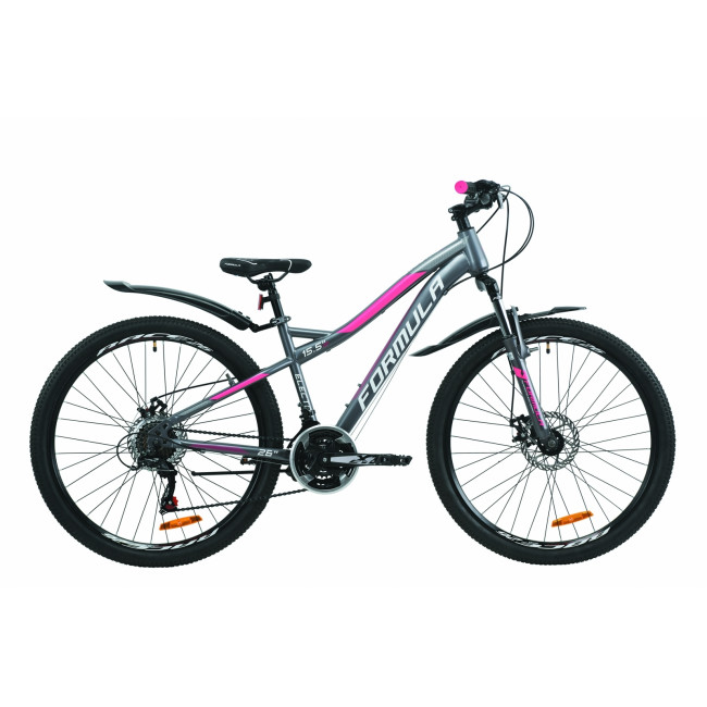 Велосипед 26" Formula ELECTRA DD 2020 (антрацитово-белый с розовым (м)) 