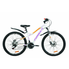 Велосипед 26" Formula ELECTRA DD15 2020 (бело-фиолетовый с оранжевым) 