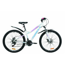 Велосипед 26" Formula ELECTRA DD15 2020 (бело-голубой с сиреневым) 