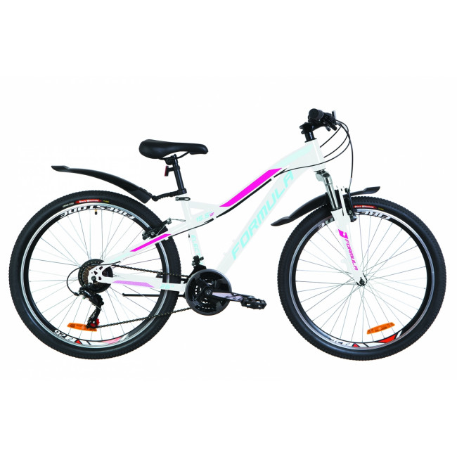 Велосипед 26" Formula ELECTRA AM 14G Vbr St с крылом Pl 2019 (бело-розовый с голубым) 