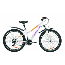 Велосипед 26" Formula ELECTRA 15 2020 (бело-фиолетовый с оранжевым) 