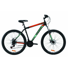 Велосипед 27.5" Discovery TREK DD 2020 (черно-красный с бирюзовым (м)) 