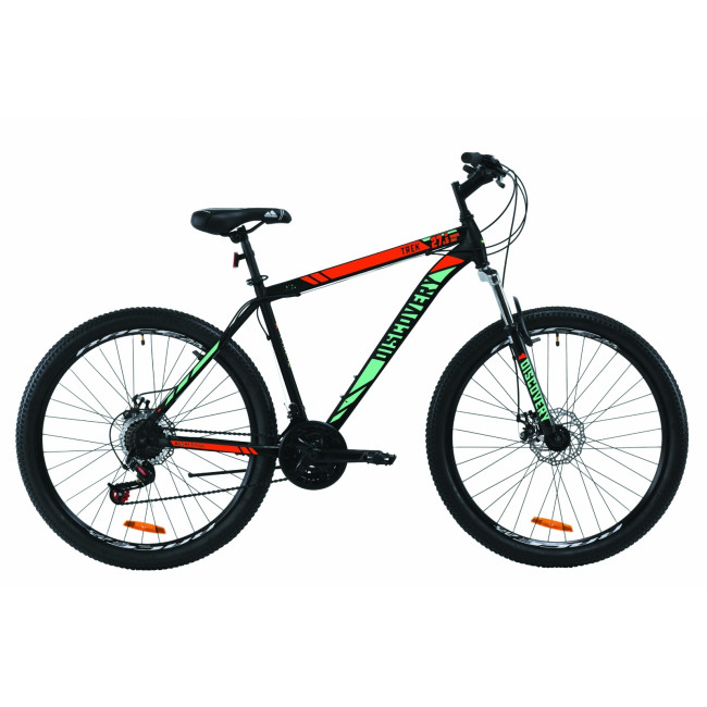 Велосипед 27.5" Discovery TREK DD 2020 (черно-красный с бирюзовым (м)) 