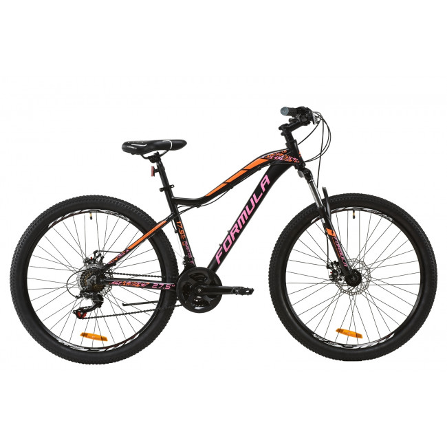 Велосипед 27.5" Formula MYSTIQUE 1.0 2020 (черно-оранжевый с сиреневым (м)) 
