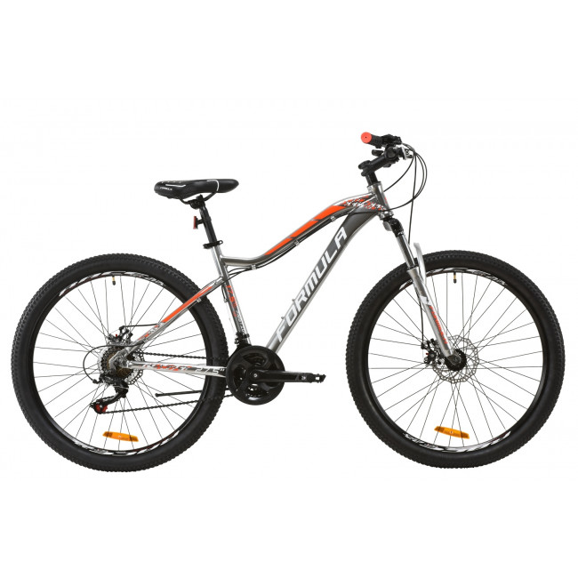 Велосипед 27.5" Formula MYSTIQUE 1.0 2020 (серебристо-оранжевый с белим) 