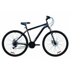 Велосипед 29" Discovery RIDER DD 2020 (серо-черный с синим (м)) 