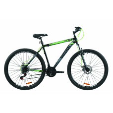 Велосипед 29" Discovery TREK DD 2020 (черно-зеленый с серым) 