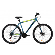 Велосипед 29" Discovery TREK DD 2020 (малахитовый с желтым (м)) 