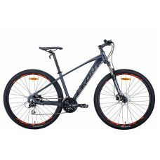 Велосипед 29" Leon TN-80 2021 (графитовый с черным и оранжевым (м)) 