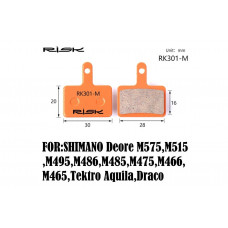 Колодки тормозные полуметалл disc RISK RK301-S Shimano M515/M446/Tektro Draco и др.