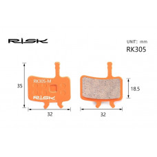 Колодки тормозные полуметалл disc RISK RK305-S AVID BB7，Juicy3/5/7