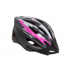 Шлем велосипедный HEL128 черно-бело-розовый (черно-бело-розовый) 