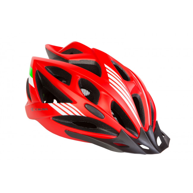 Шлем велосипедный с козырьком СIGNA WT-036 красный (красный) 