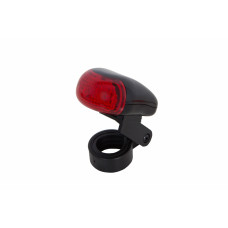 Фонарь габаритный PL302DR красный свет с линзой Pl (черный корпус) 