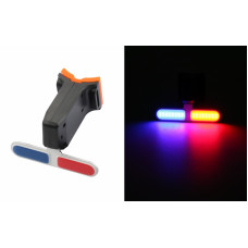 Фонарь габаритный задний (Police) BC-TL5454 LED, USB, (красно-синий) 