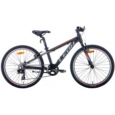 Велосипед 24" Leon JUNIOR 2020 (черно-оранжевый с серым (м)) 