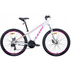 Велосипед 26" Leon SUPER JUNIOR 2020 (бело-малиновый с оранжевым) 